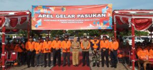 Apel Gelar Pasukan Dalam Rangka Hadapi Musim Penghujan Kabupaten Demak Tahun 2023/2024.