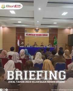 Kajari Demak Pimpin Briefing Awal Tahun 2024