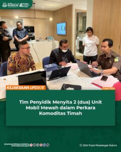 Tim Penyidik Menyita 2 Unit Mobil Mewah dalam Perkara Komoditas Timah